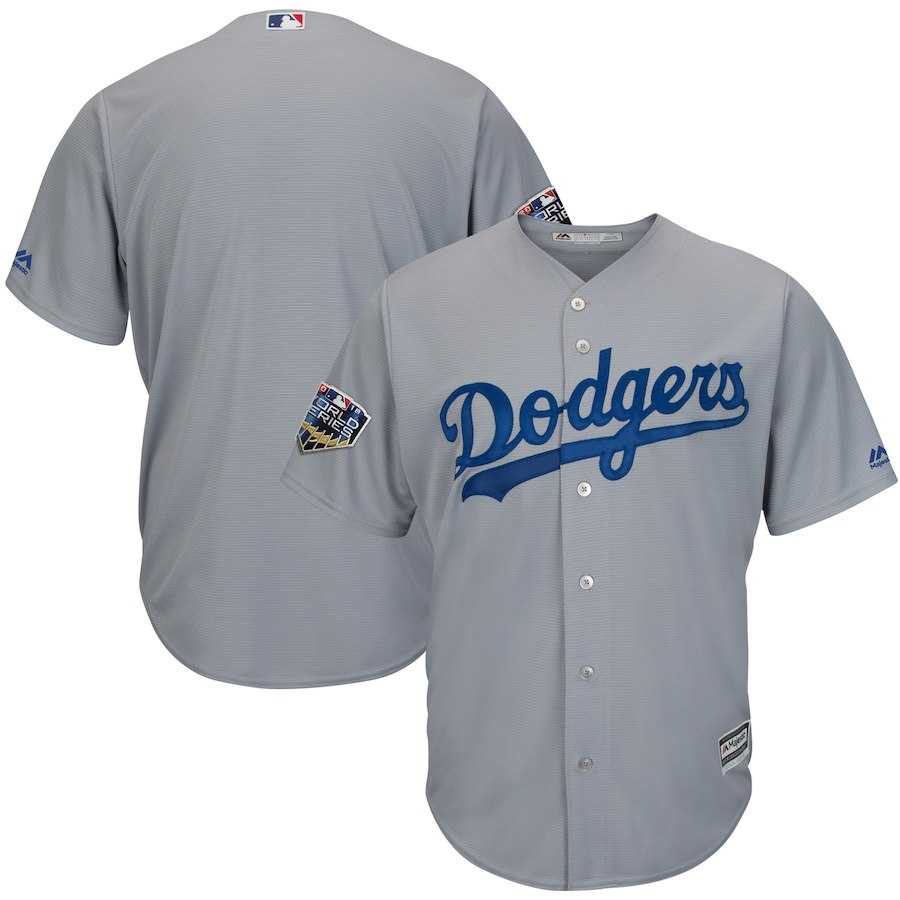 Dodgers Blank Gray 2018 World Series Cool Base Player Jersey Dzhi,We sell and wholesale Dodgers Blank Gray 2018 World Series Cool Base Player Jersey Dzhi on line form chian!